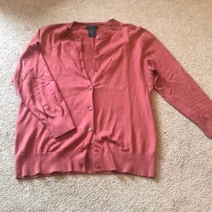 Rose colored cardigan